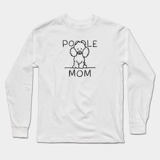 Poodle Mom Line Art Long Sleeve T-Shirt